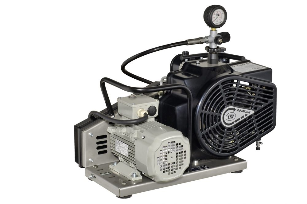 COMPRESSOR, L&W, LW 100 E, 3-PHASE, 230V, 60 HZ, 330 BAR