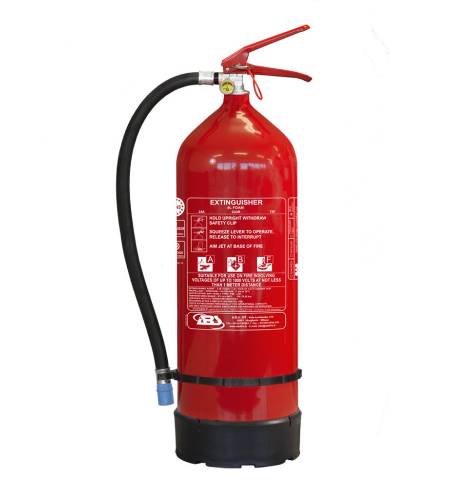 Fire Extinguisher, 9 Liter, AFFF foam, Stored Pressure, Abs